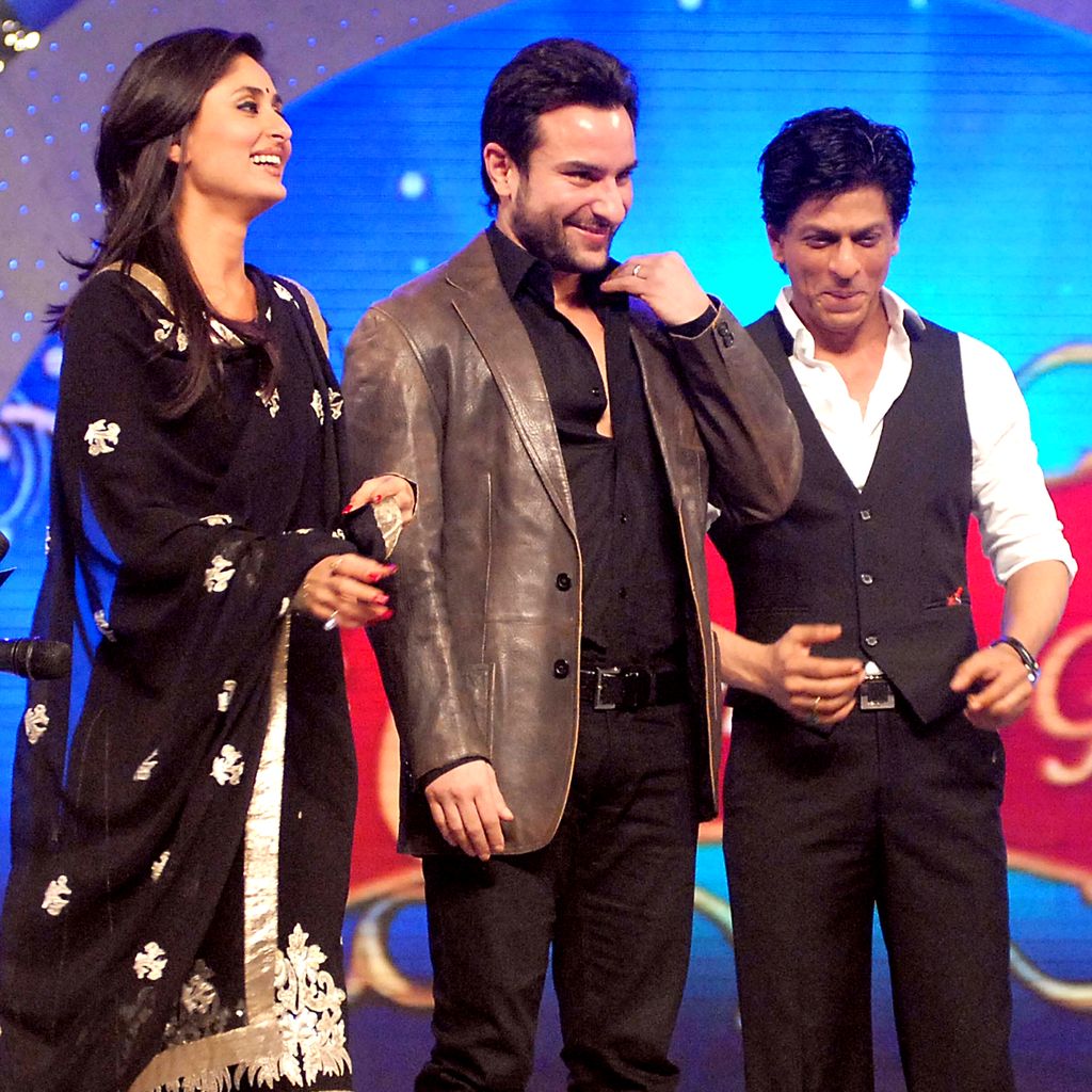 Kareena Kapoor, Saif Ali Khan und Shah Rukh Khan auf der Bühne bei Umang 2011 in Mumbai