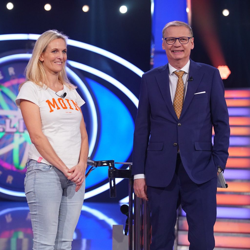 Karen Nielsen und Günther Jauch bei "Wer wird Millionär?"