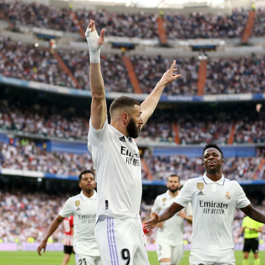Karim Benzema nach seinem Tor im letzten Spiel für Real Madrid