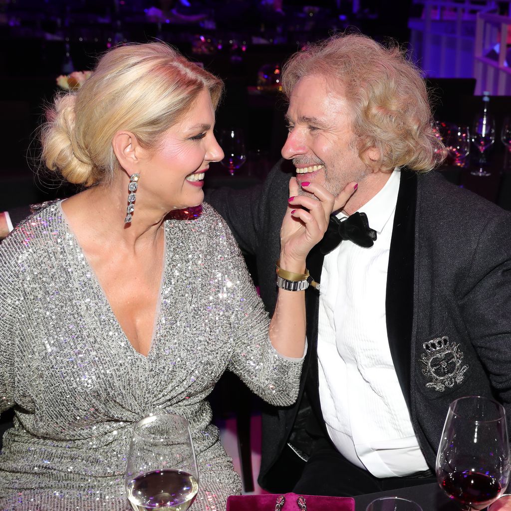 Karina Mroß und Thomas Gottschalk beim Ball des Sports 2020 in Wiesbaden