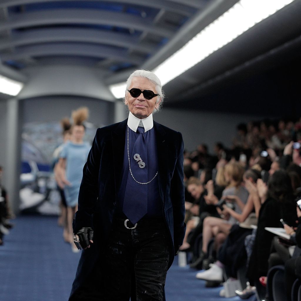 Karl Lagerfeld bei einer Chanel-Show, 2012