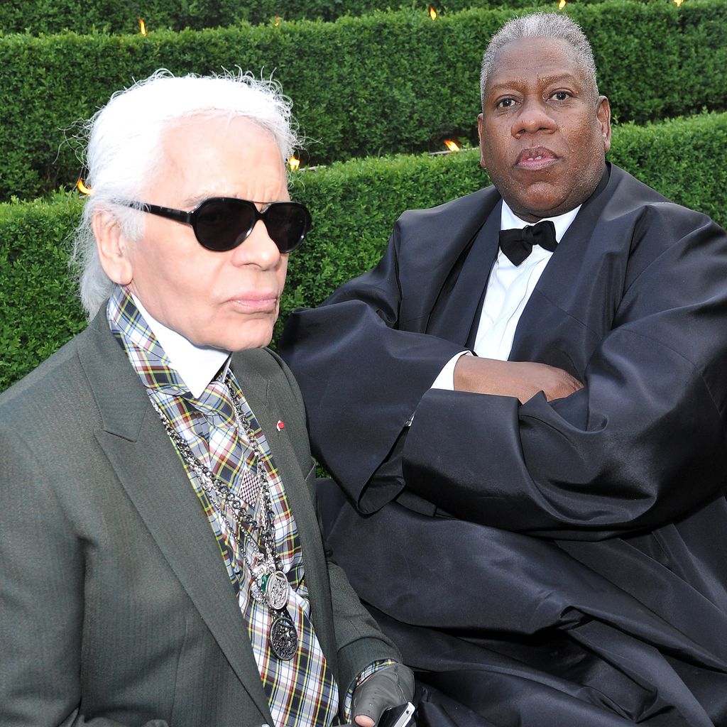 Karl Lagerfeld und André Leon Talley im Mai 2012 in Versailles
