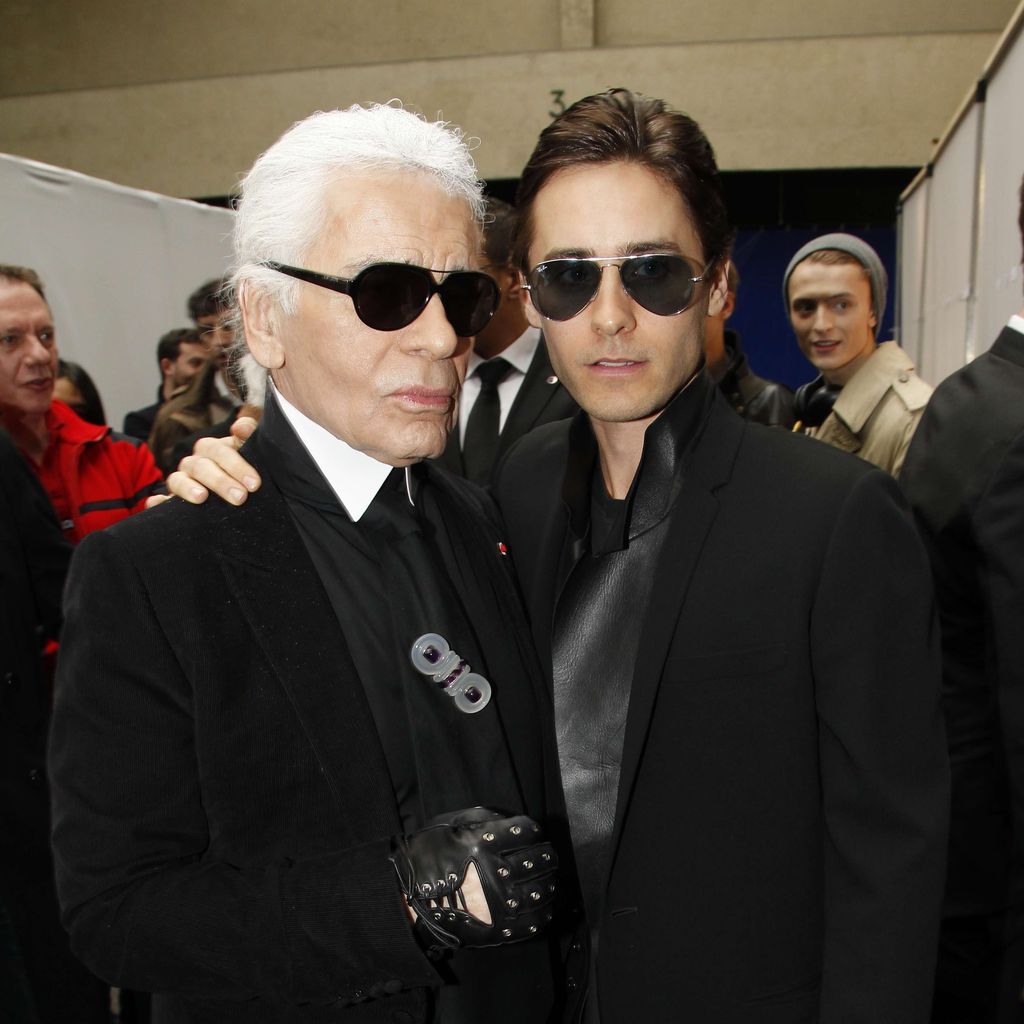 Karl Lagerfeld und Jared Leto bei der Pariser Fashion Week 2012