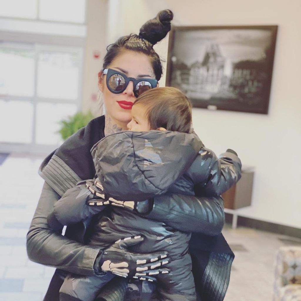 Kat Von D mit ihrem Sohn Leafar, Januar 2020