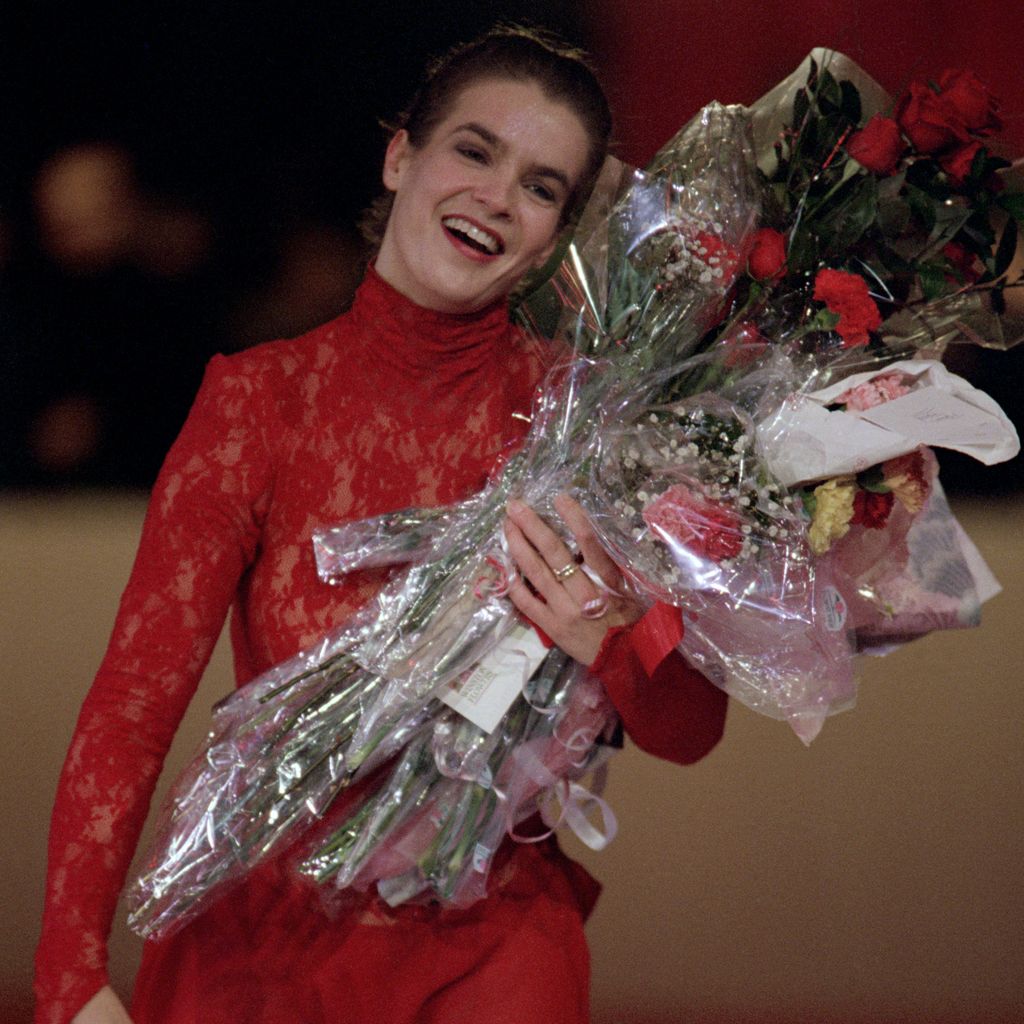 Katarina Witt bei der Eiskunstlauf-Weltmeisterschaft 1994 in Uniondale, New York