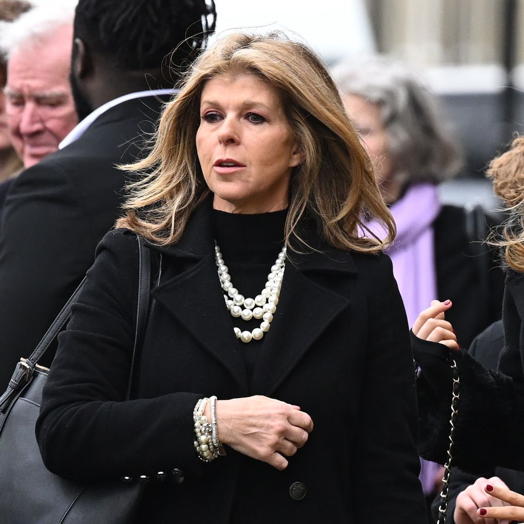 Kate Garraway bei der Beerdigung ihres Mannes Derek Draper, Februar 2024