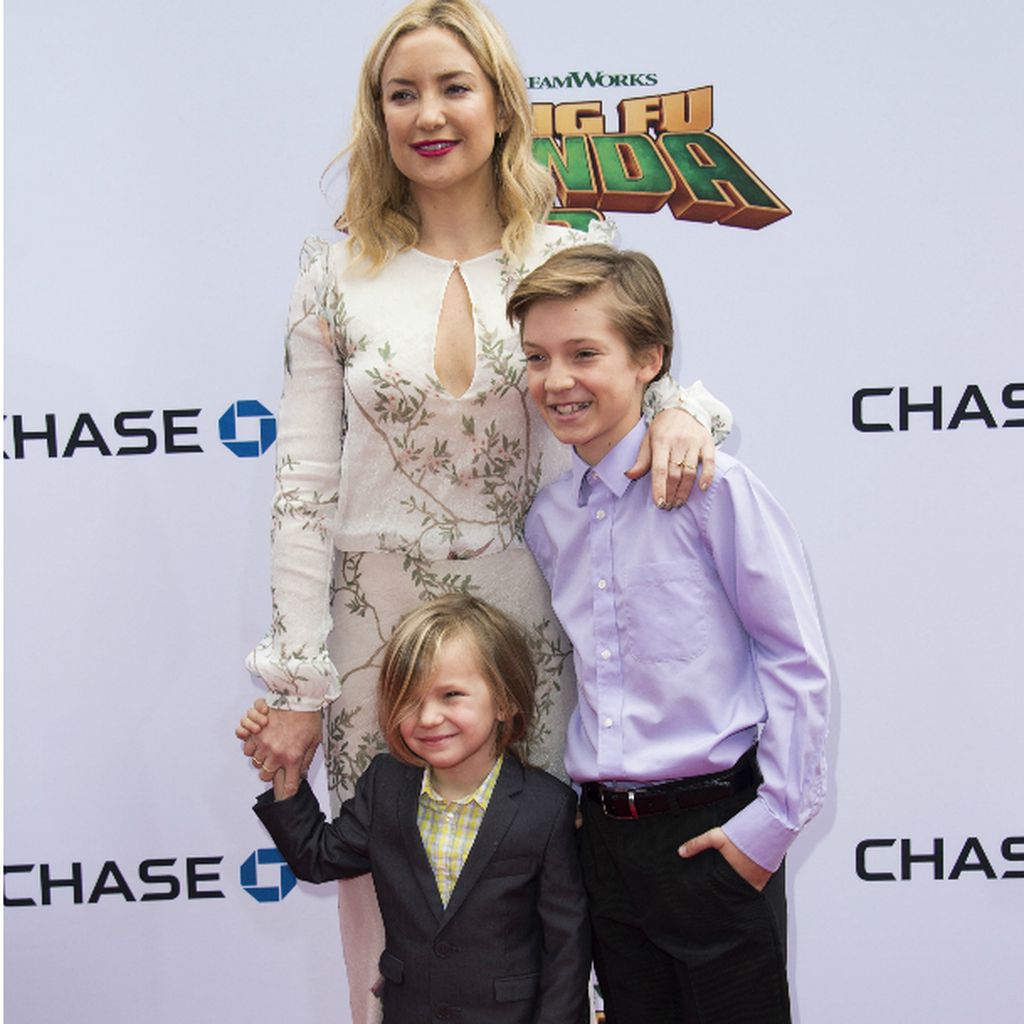 Kate Hudson mit ihren Söhnen Ryder Robinson und Bingham Hawn Bellamy