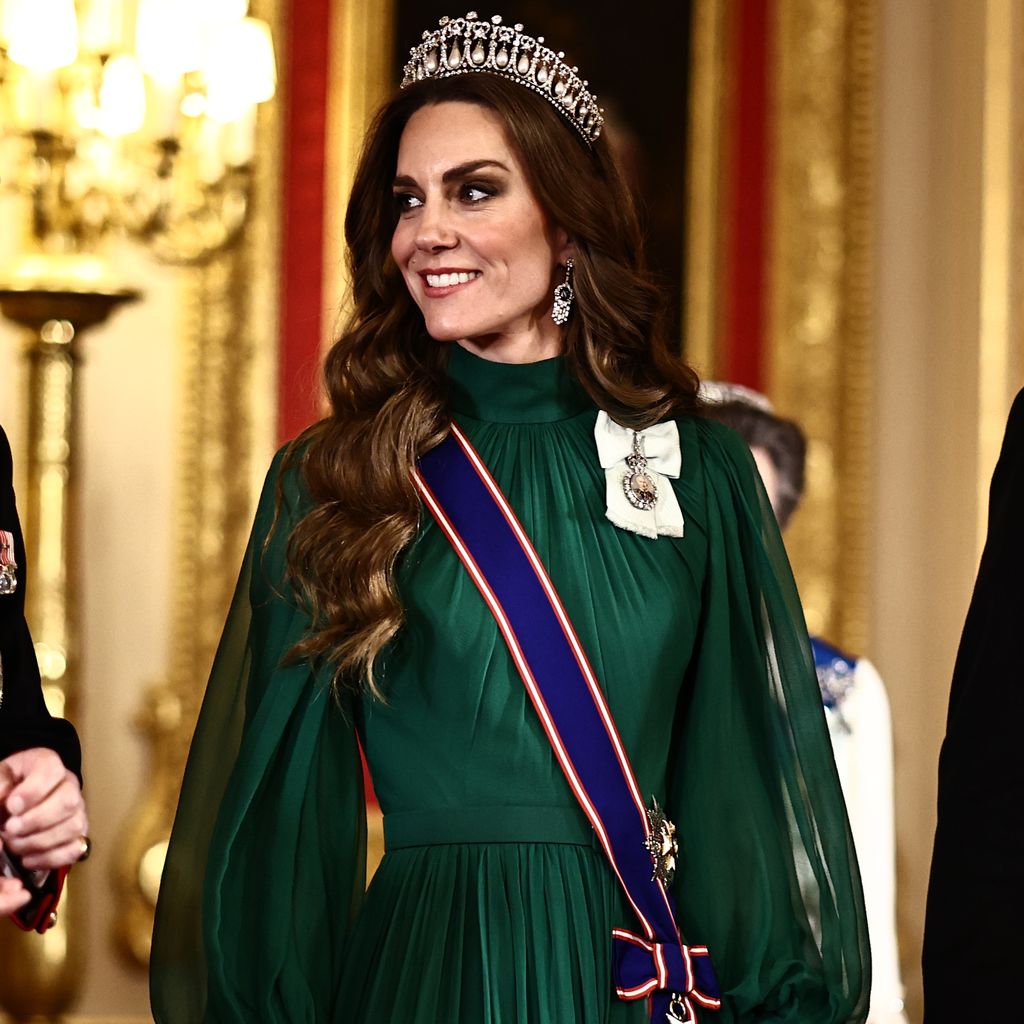 Kate, Prinzessin von Wales, beim Staatsbankett in St George’s Hall in Windsor