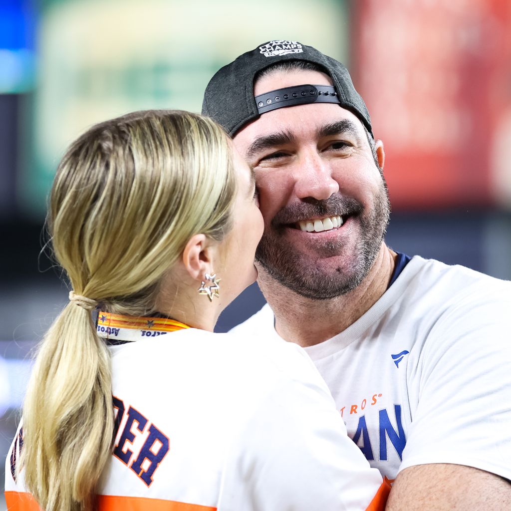 Kate Upton und Justin Verlander bei einem Baseballspiel