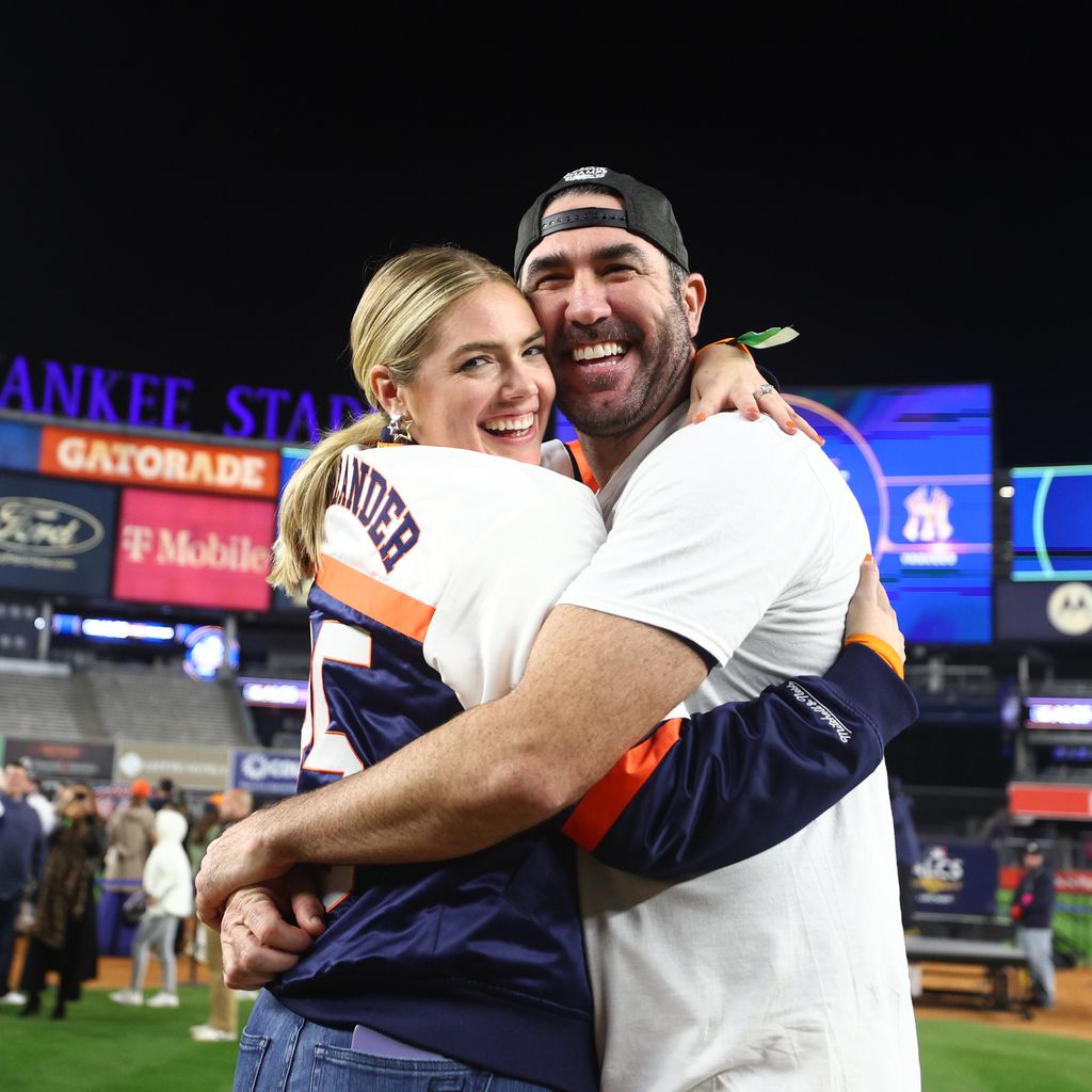 Kate Upton und Justin Verlander bei einem Baseballspiel
