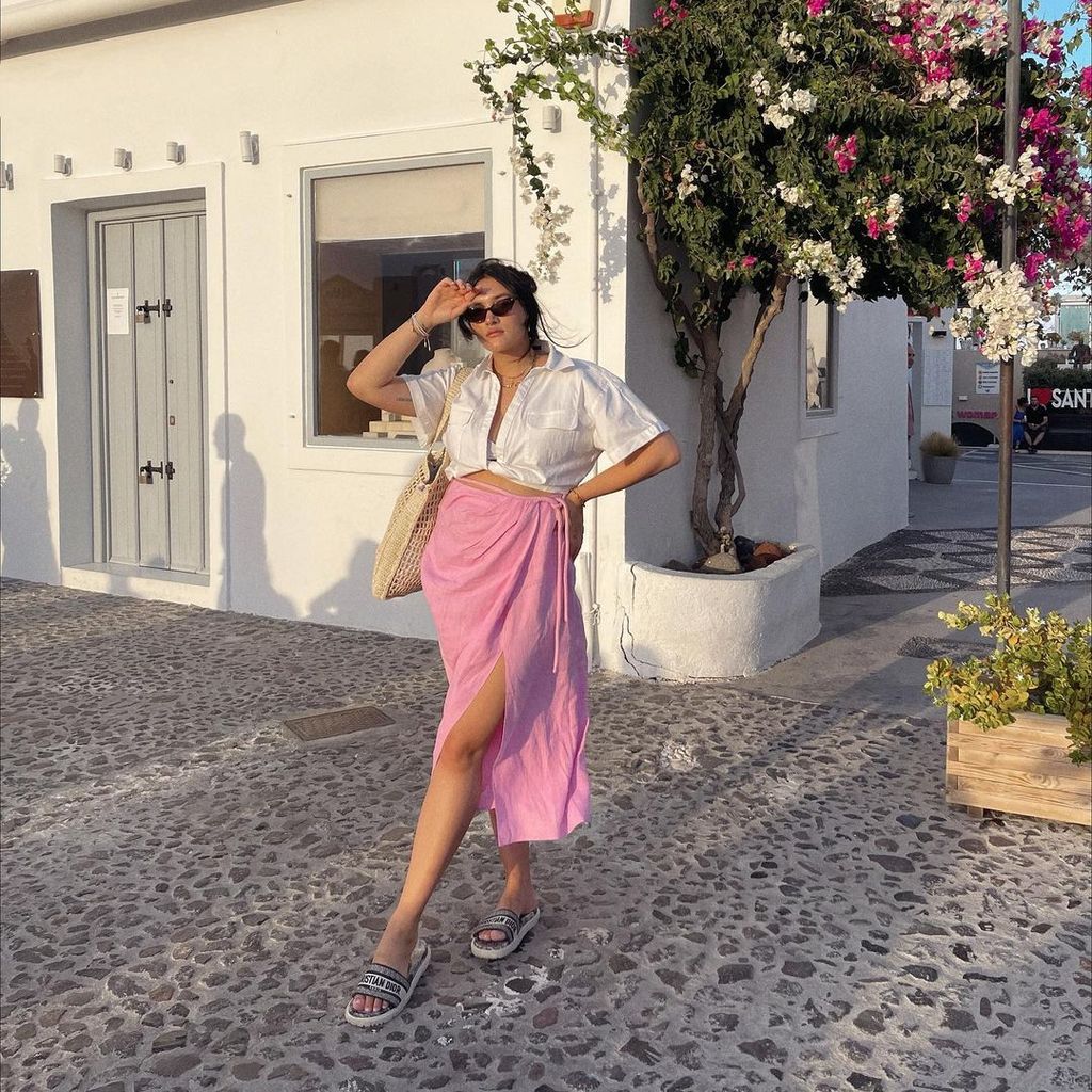 Katharina Damm auf Santorini im September 2022