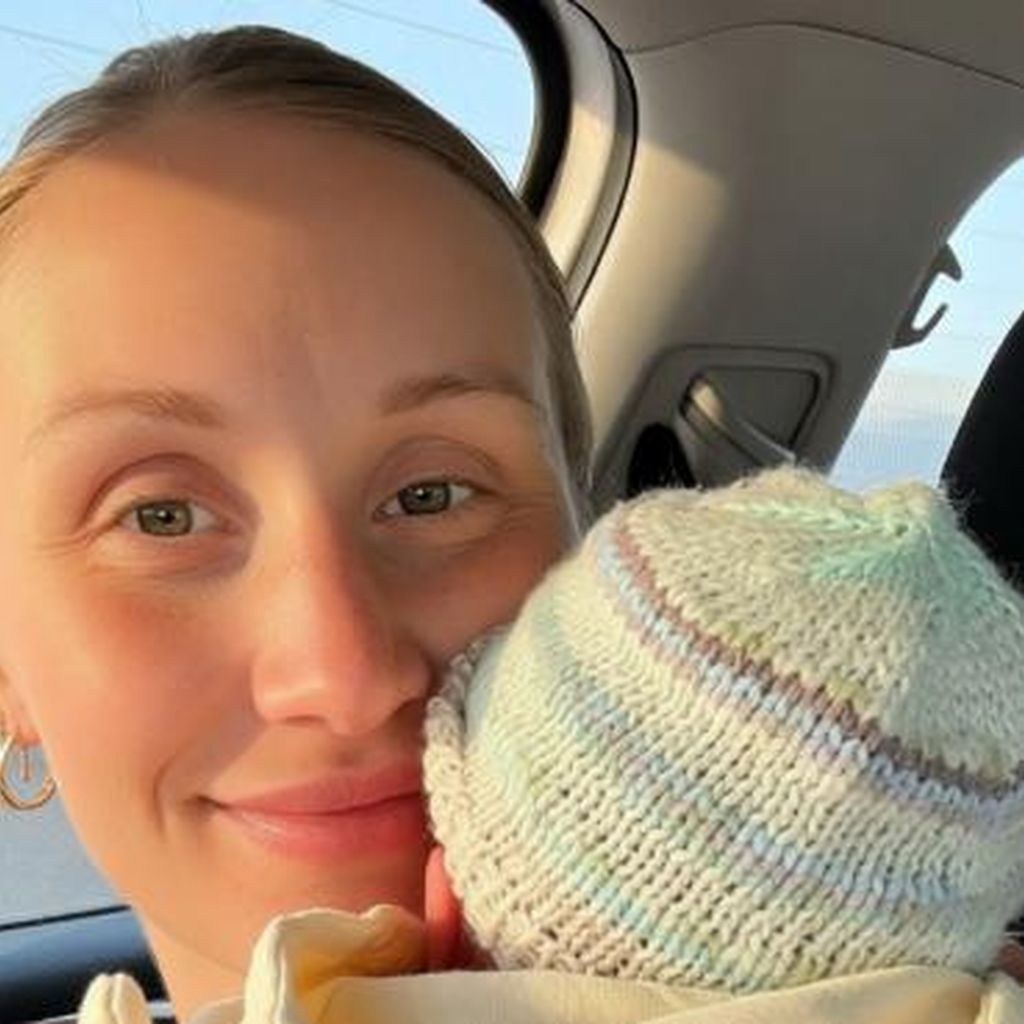 Katharina Wagener mit ihrem Baby, April 2026