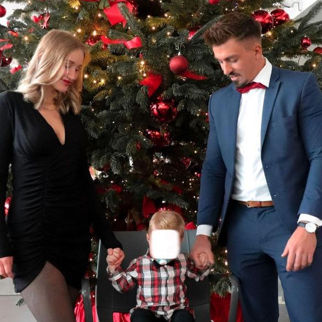 Katharina Wagener mit Kevin Yanik und ihrem gemeinsamen Sohn Lio