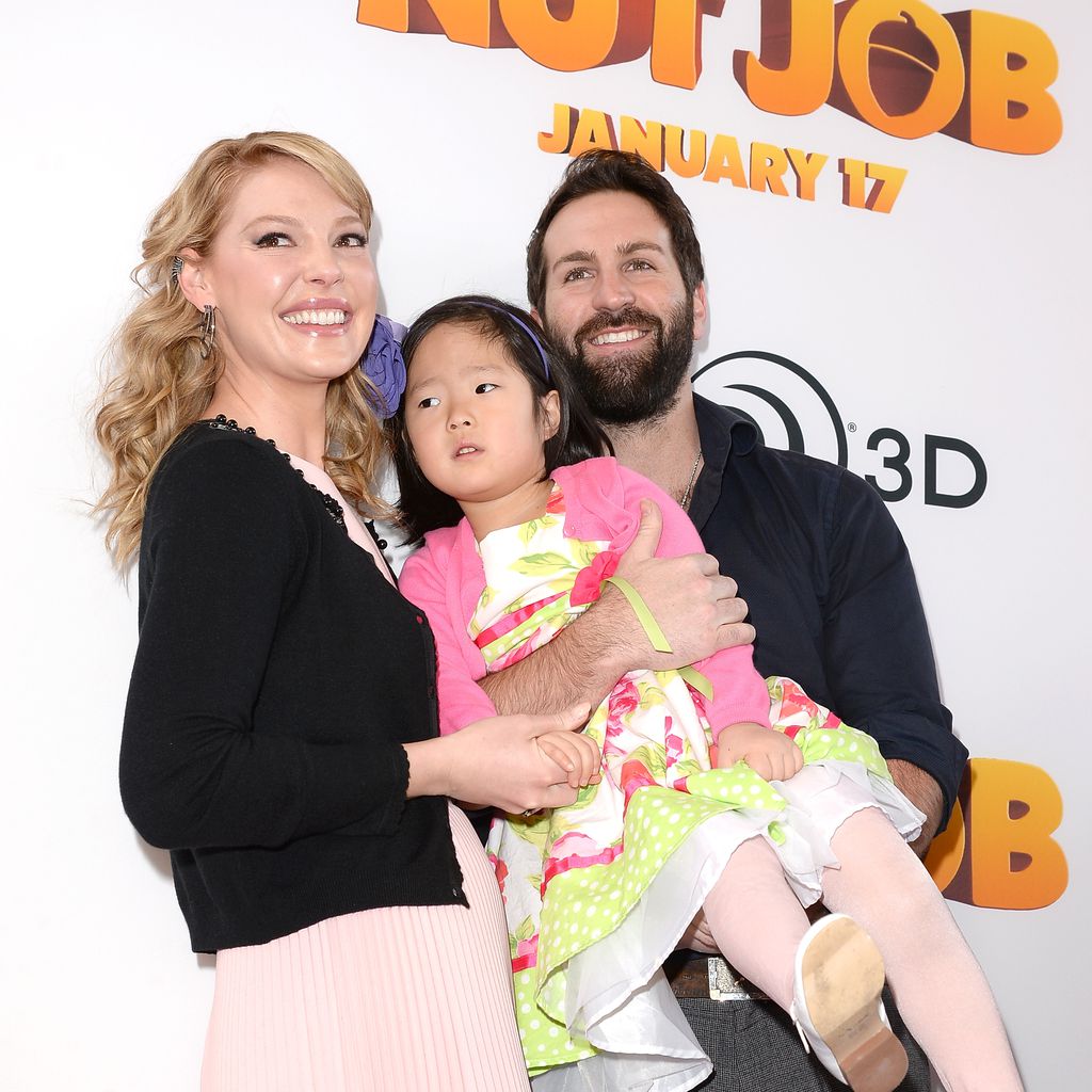 Katherine Heigl und Josh Kelley mit Tochter Leigh bei der Premiere von "The Nut Job" 2014