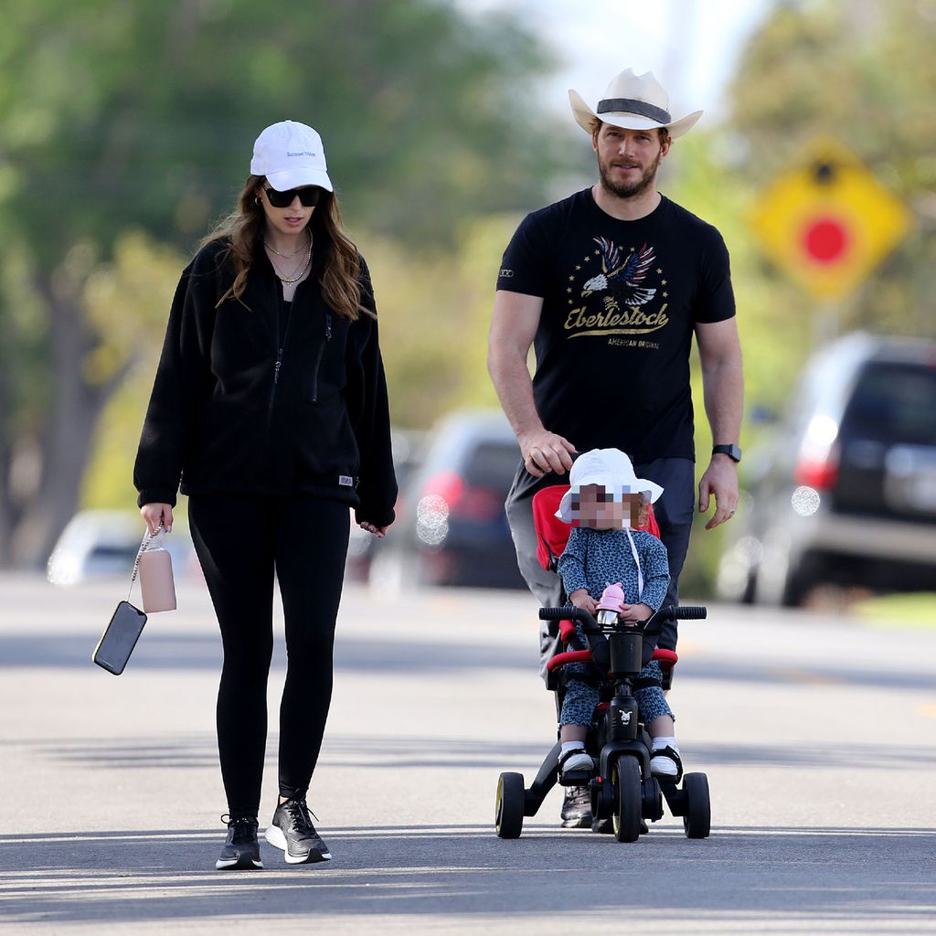 Katherine Schwarzenegger und Chris Pratt mit ihrer Tochter Lyla, April 2022