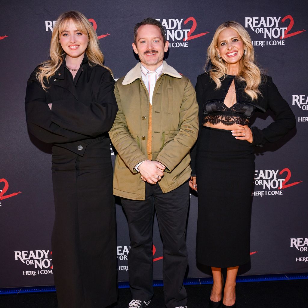 Kathryn Newton, Elijah Wood und Sarah Michelle Gellar bei einer Sneak-Preview zu "Ready or Not 2: Here I Come" in New York City