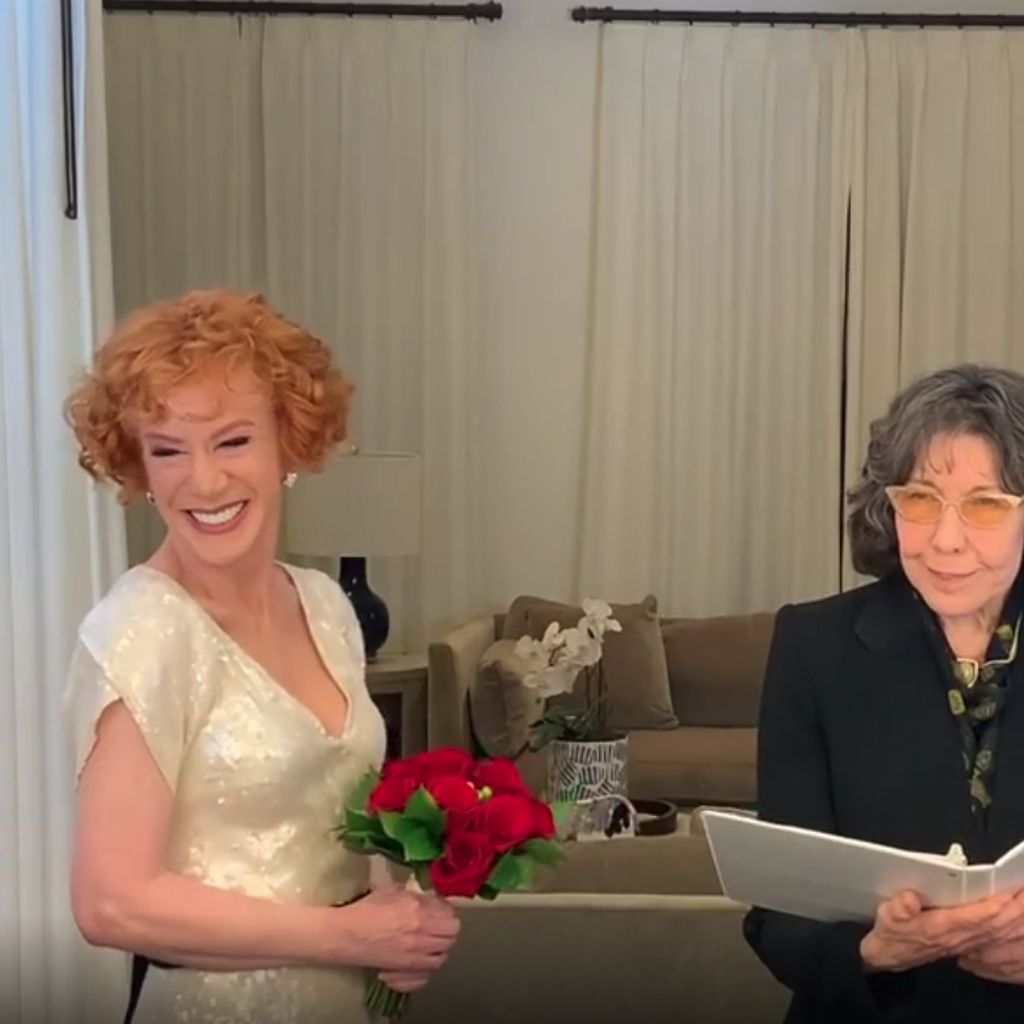 Kathy Griffin, Lily Tomlin und Randy Bick