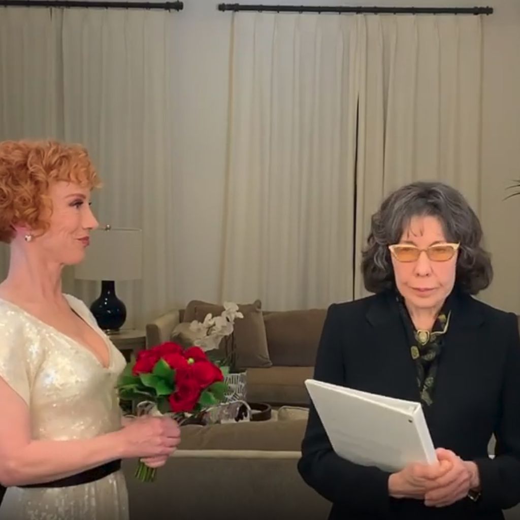 Kathy Griffin, Lily Tomlin und Randy Bick