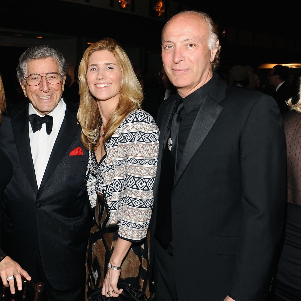 Katie Couric, Tony Bennett, seine Frau Susan und sein Sohn Danny