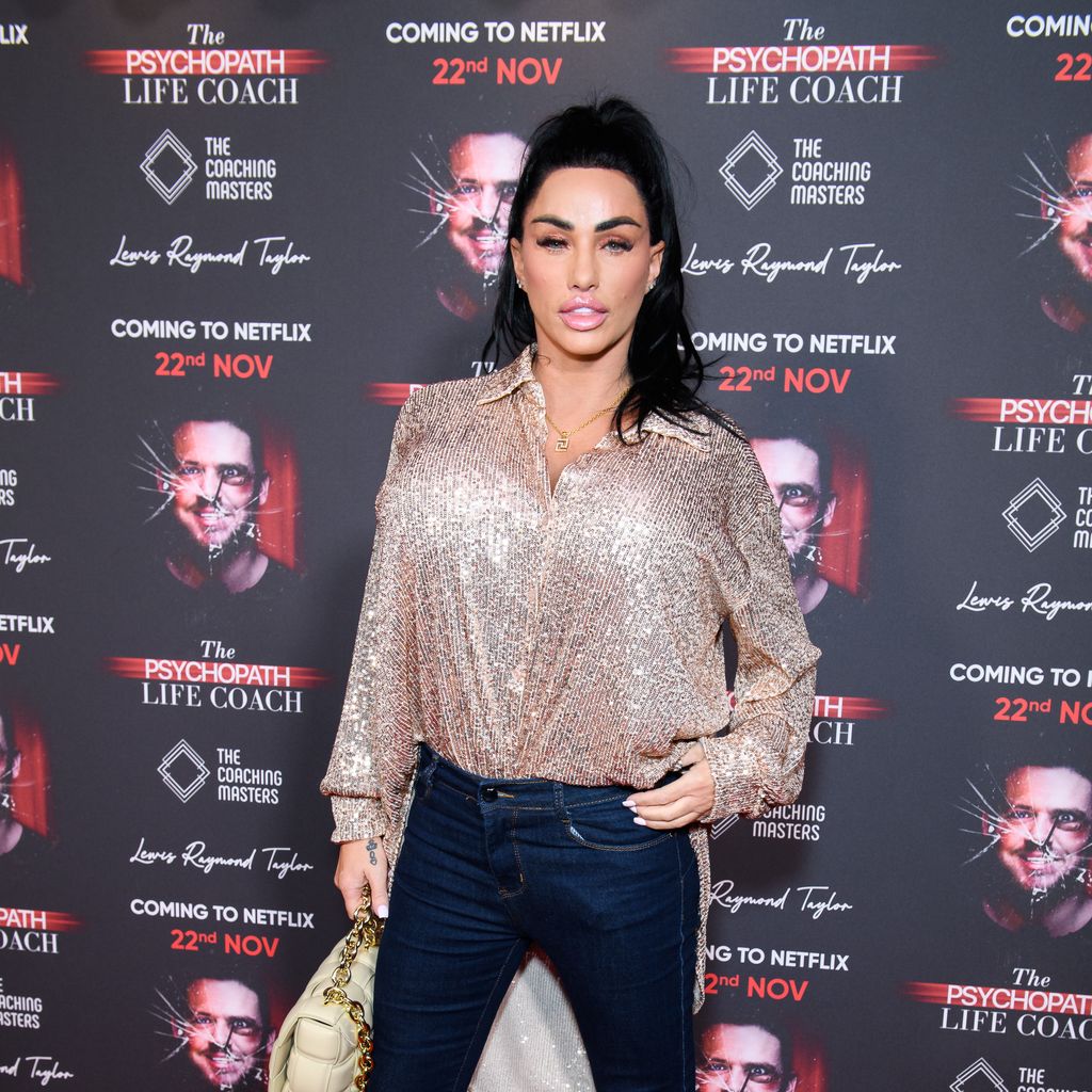 Katie Price bei der Premiere von "The Psychopath Life Coach" im Curzon Mayfair in London