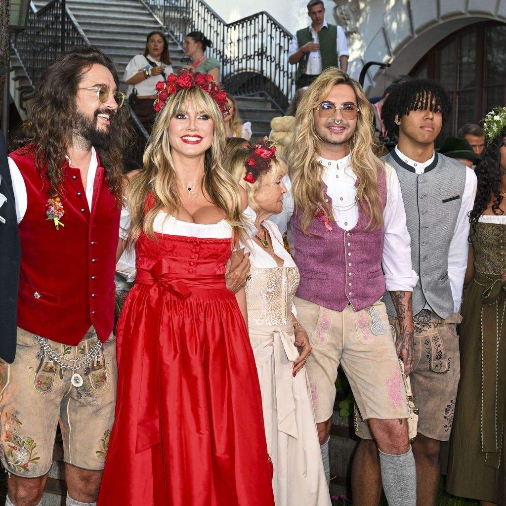 Kayla Betulius, Henry Samuel, Tom Kaulitz, Heidi Klum, Erna Klum, Bill Kaulitz und Johan Samuel