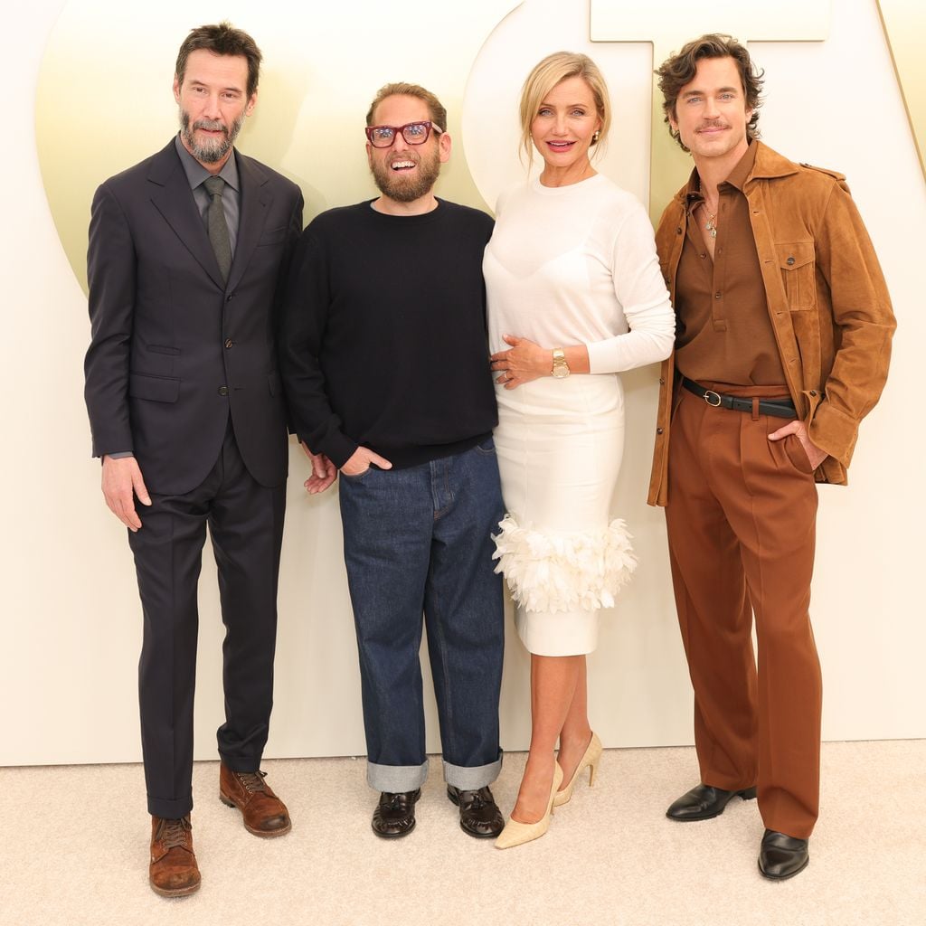 Keanu Reeves, Jonah Hill, Cameron Diaz und Matt Bomer beim Apple TV Press Day im Barker Hangar in Santa Monica, 3. Februar 2026