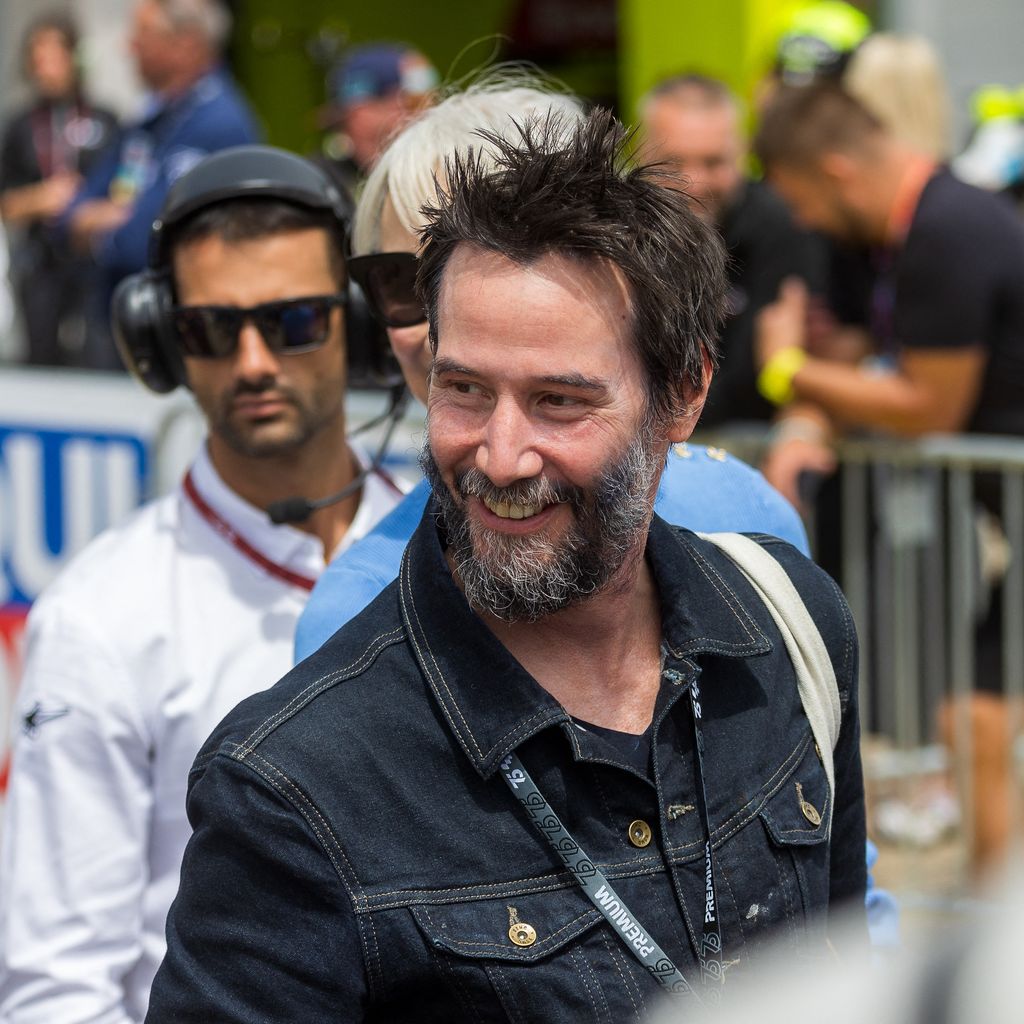 Keanu Reeves beim Großen Preis von Deutschland auf dem Sachsenring im Juli 2024