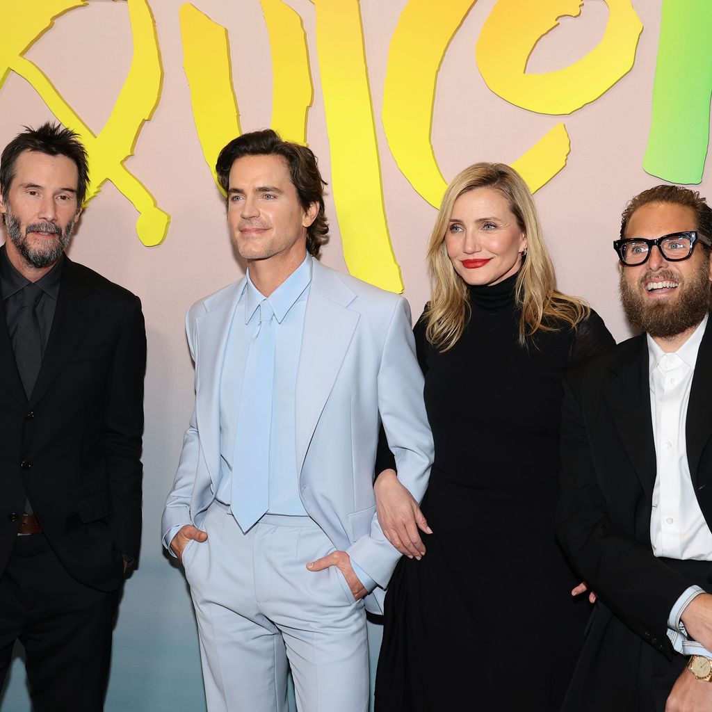 Keanu Reeves, Matt Bomer, Cameron Diaz und Jonah Hill bei der Weltpremiere von Apples "Outcome" im AMC Lincoln Square Theater, New York