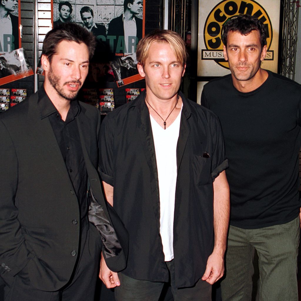Keanu Reeves, Bret Domrose und Rob Mailhouse von der Band Dogstar