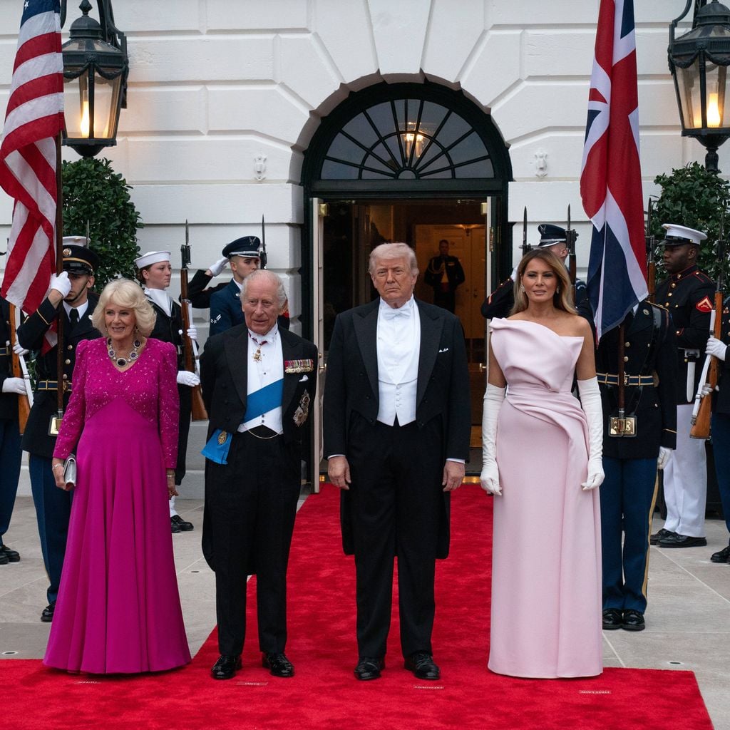 Melania und Donald Trump mit König Charles und Königin Camilla