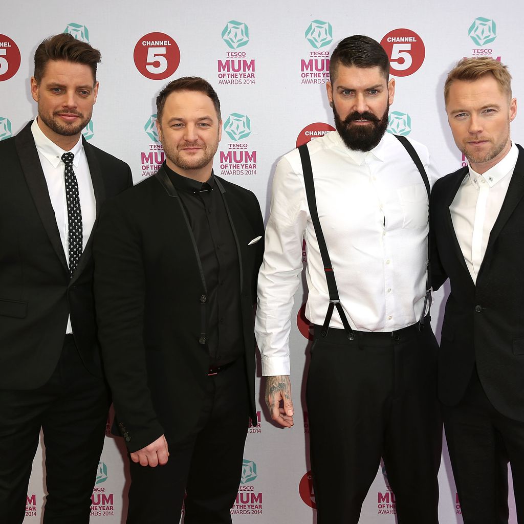 Keith Duffy, Mikey Graham, Shane Lynch und Ronan Keating in London