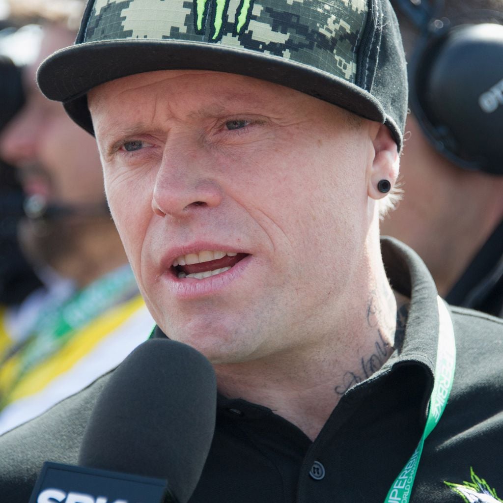 Keith Flint 2013 bei einer Renn-Veranstaltung in England