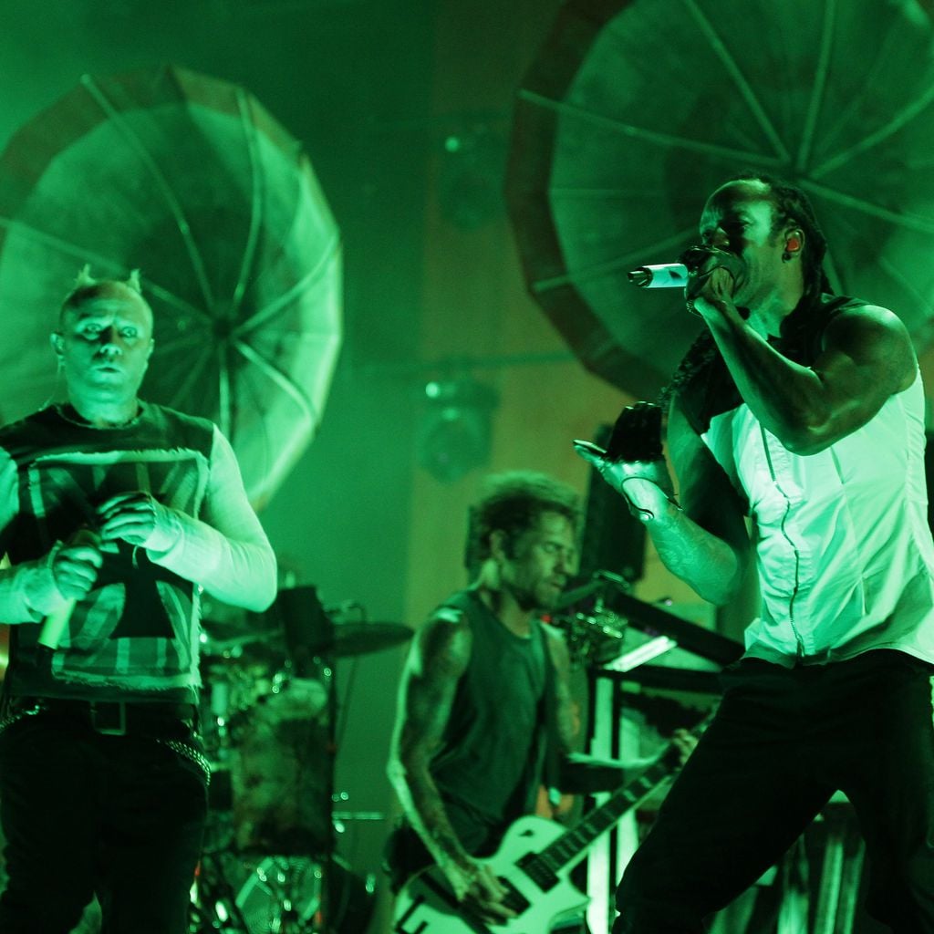 Keith Flint (l.) beim Incheon Pentaport Rock Festival 2015