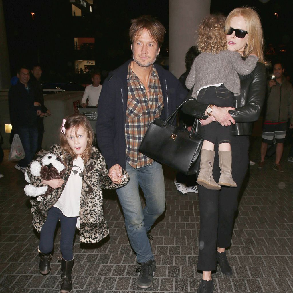 Keith Urban und Nicole Kidman mit ihren Kindern Sunday Rose und Faith Margaret, März 2014