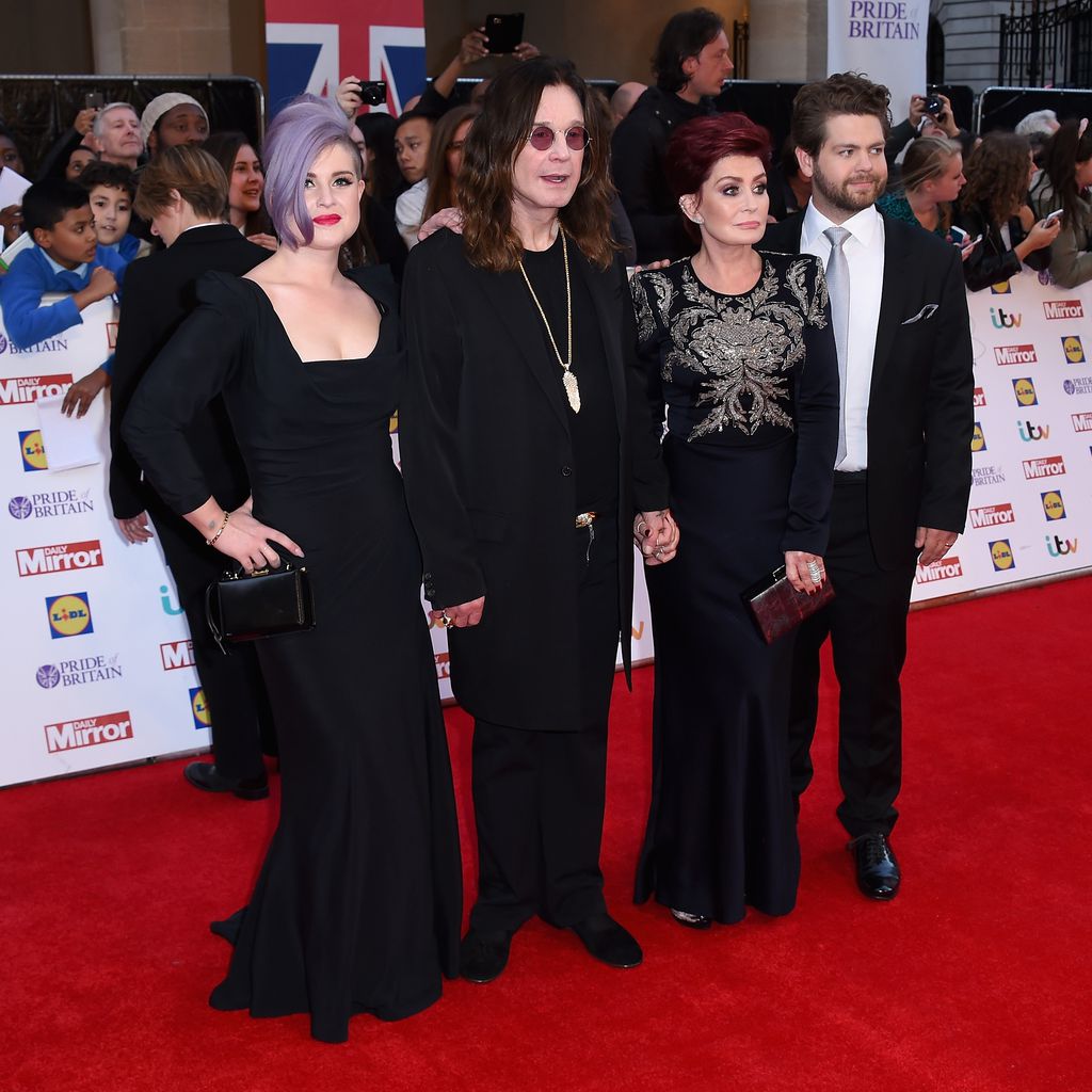 Kelly, Ozzy, Sharon und Jack Osbourne im September 2015 in London