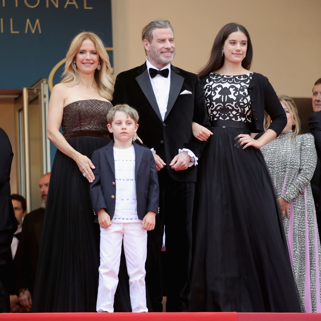 Kelly Preston, Benjamin Travolta, John Travolta und Ella Travolta 2018