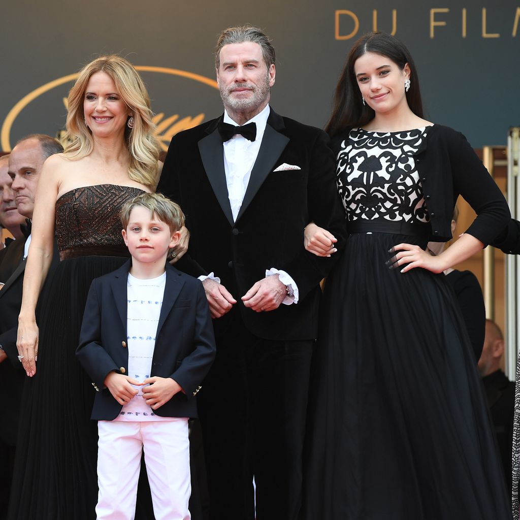 Kelly Preston, John Travolta und ihre Kinder Ella Bleu und Benjamin im Mai 2018 in Cannes
