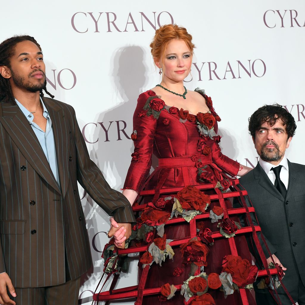 Kelvin Harrison Jr., Haley Bennett und Peter Dinklage bei der UK-Premiere von "Cyrano"