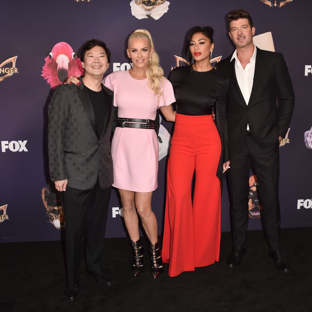 Ken Jeong, Jenny McCarthy, Nicole Scherzinger und Robin Thicke bei der "The Masked Singer"-Premiere