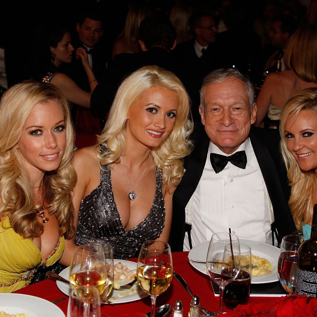 Kendra Wilkinson, Holly Madison, Hugh Hefner und Bridget Marquardt