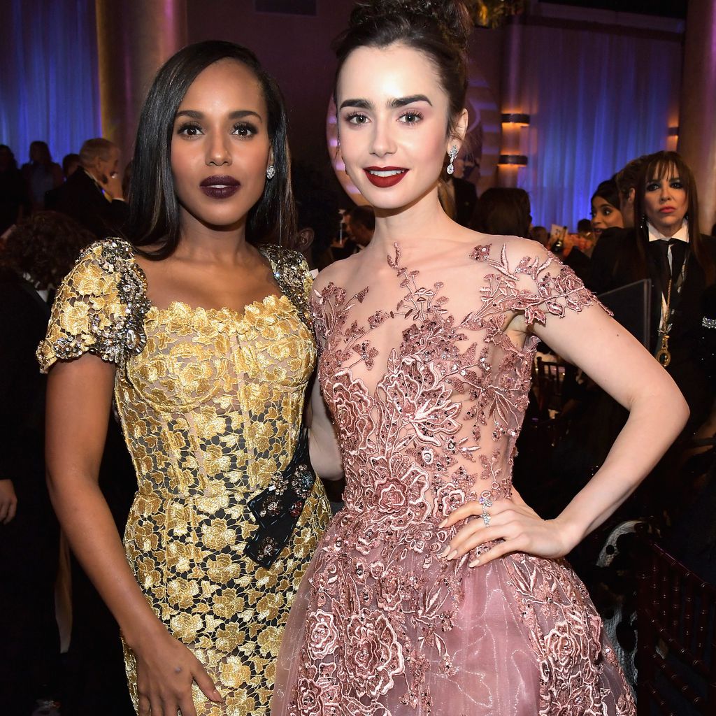 Kerry Washington und Lily Collins bei den Golden Globes 2017