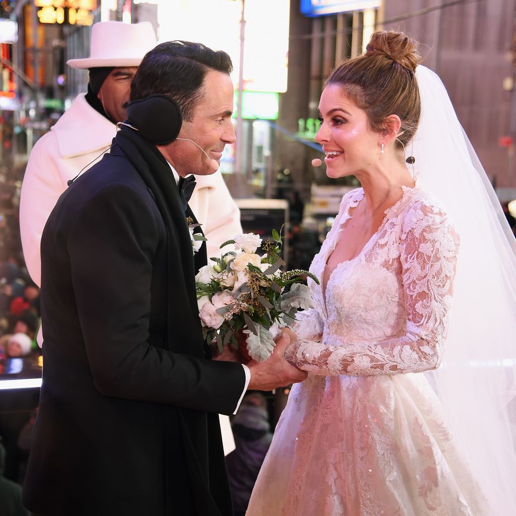 Keven Undergaro und Maria Menounos am Times Square an Silvester