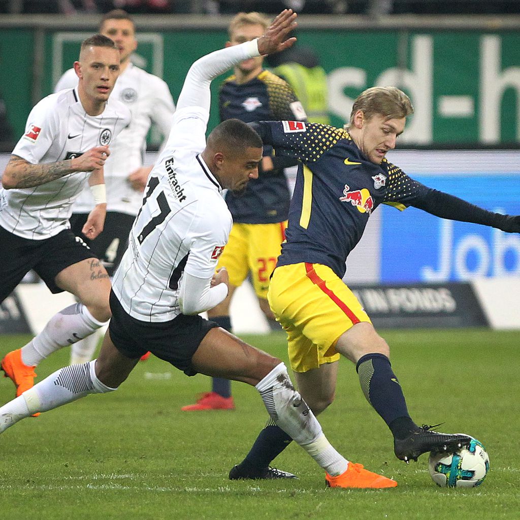 Kevin-Prince Boateng und Emil Forsberg im Frankfurter Stadion