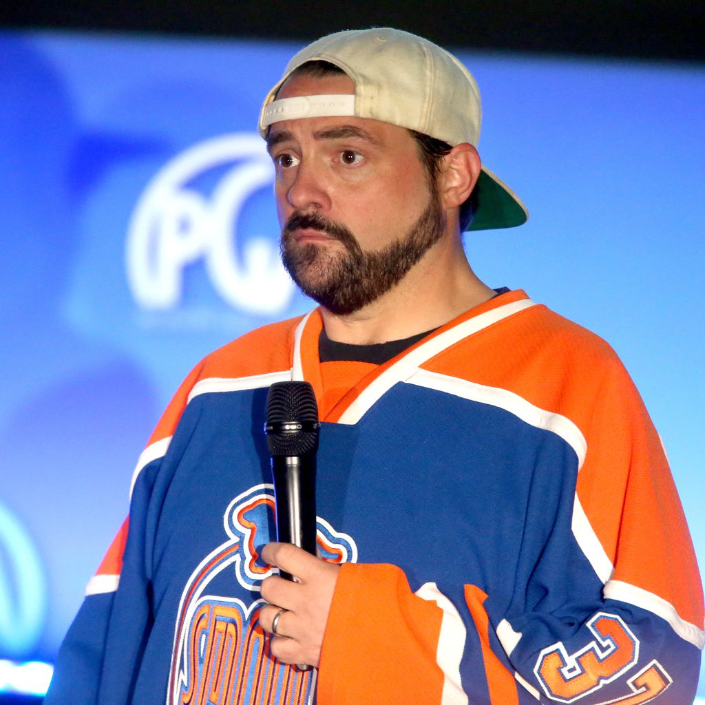 Kevin Smith während einer Konferenz in Hollywood, Kalifornien