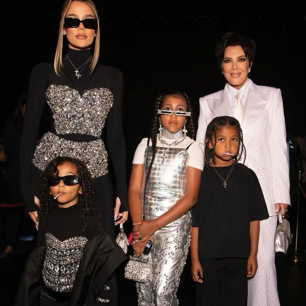 Khloé Kardashian, Kris Jenner, Chicago West, North West und Saint West