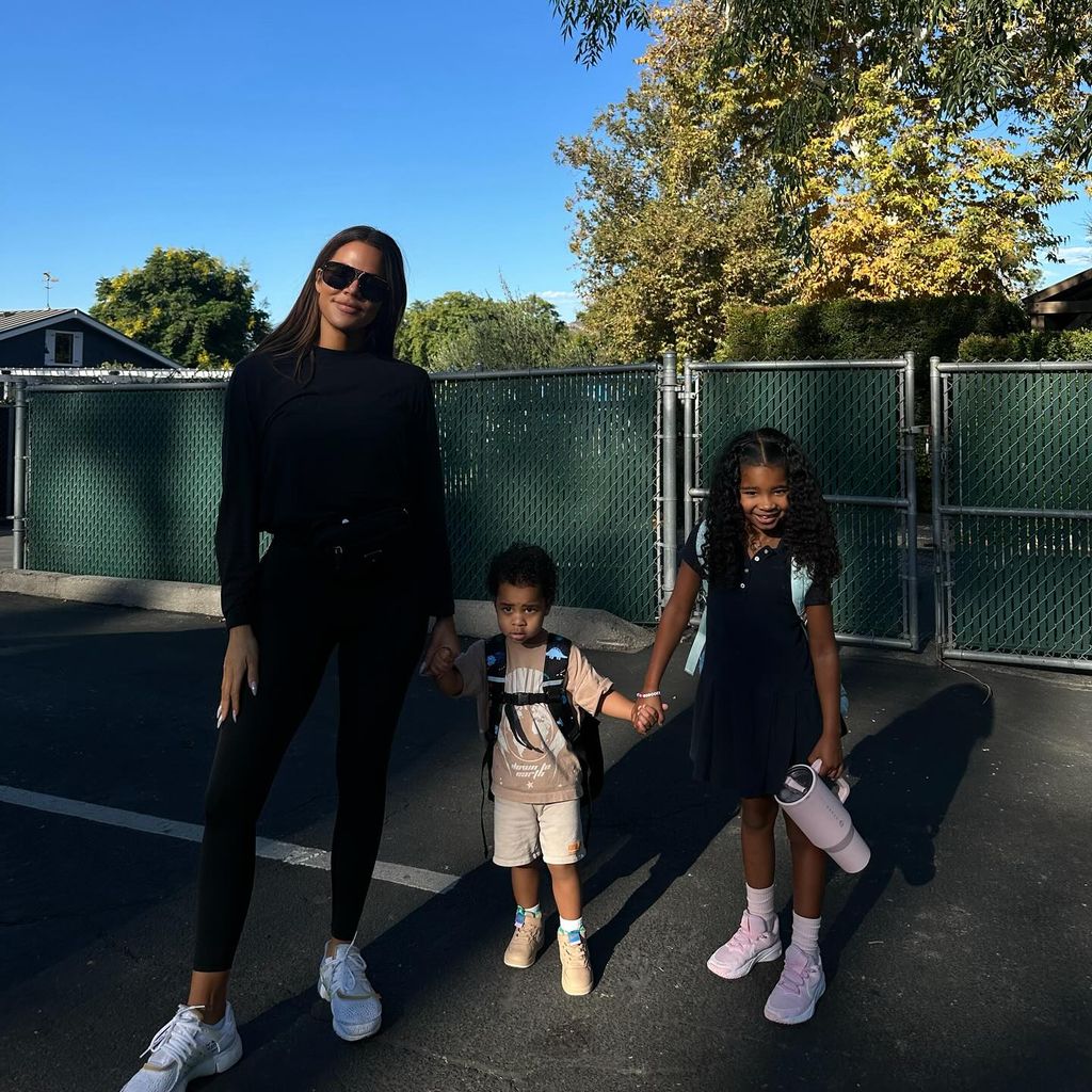 Khloé Kardashian mit ihren Kids Tatum und True Thompson, September 2024