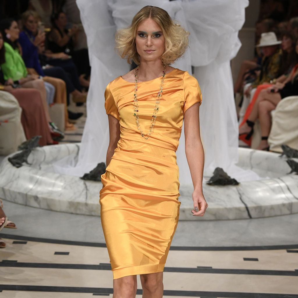 Kim Hnizdo auf der Berlin Fashion Week im Juli 2019