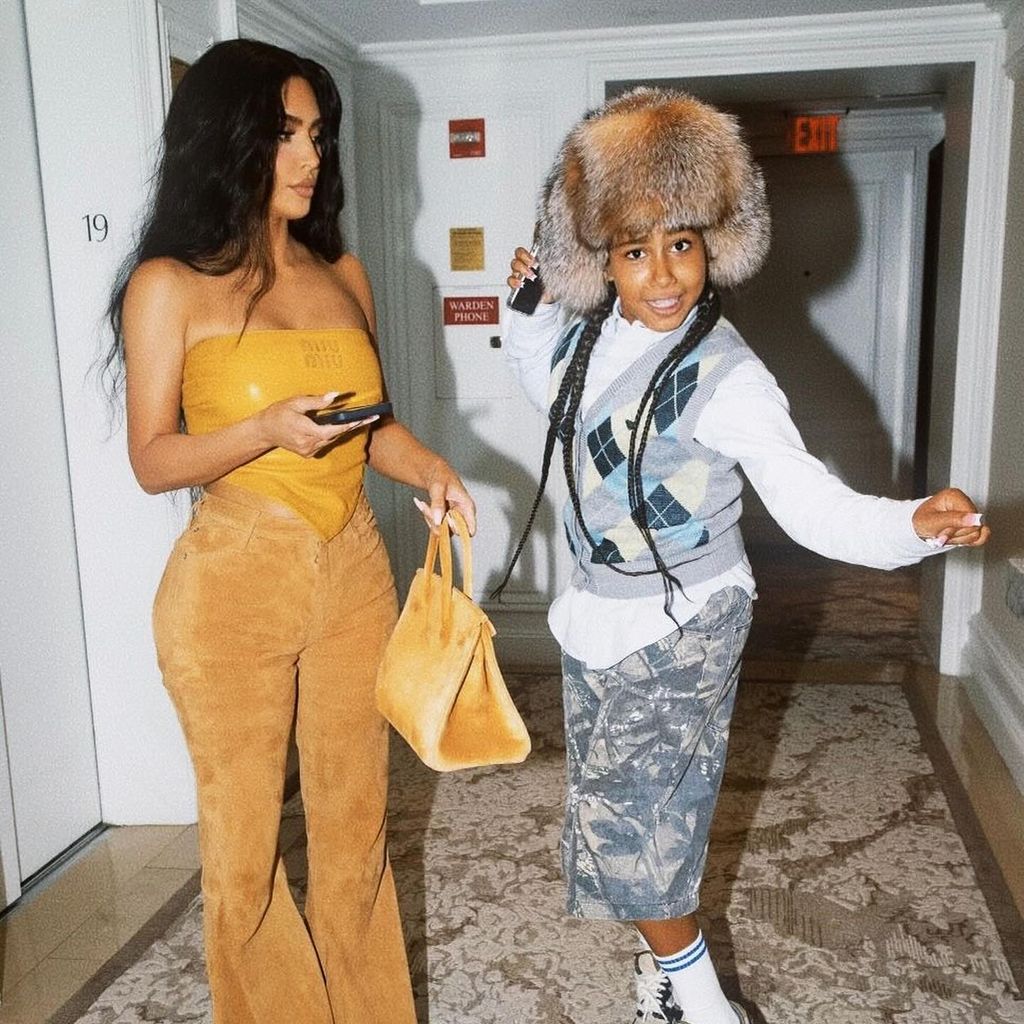 Kim Kardashian und North West im August 2024