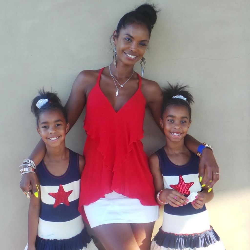 Kim Porter mit ihren Zwillingen Jessie und D'Lila Combs