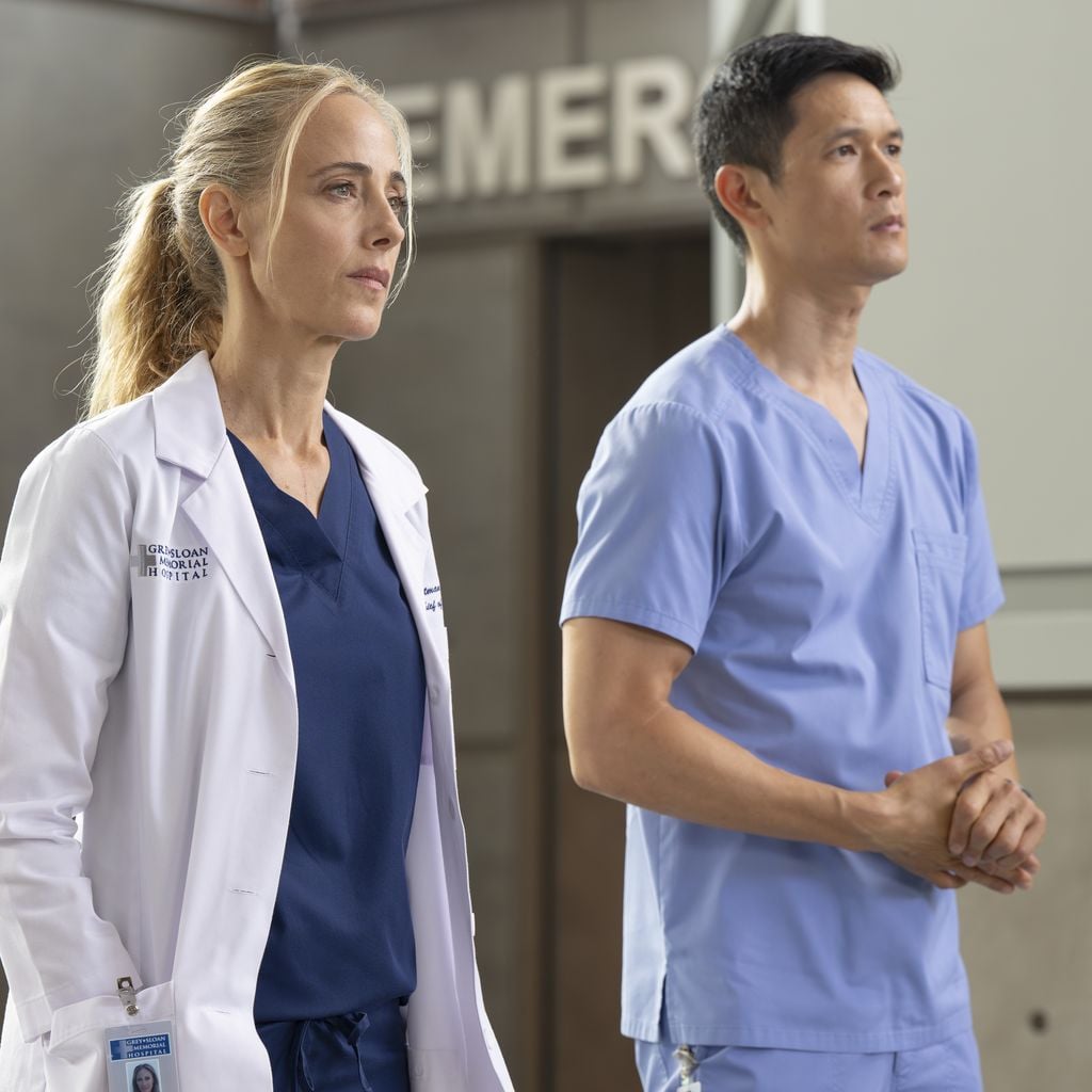 Kim Raver und Harry Shum Jr. in "Grey's Anatomy"
